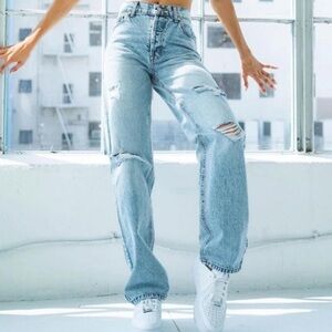 Revice straight leg ripped jeans